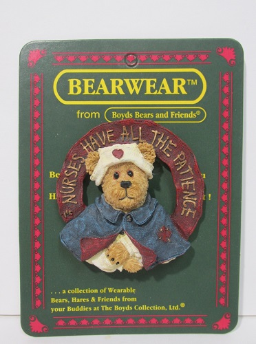 26065 "Florence Gentlecare..Touching Lives"<br>Boyds BEARWEAR PIN<BR>(Click on picture for full details)